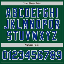 Load image into Gallery viewer, Custom Kelly Green Roya-White Bomber Varsity Letterman Zipper Jacket