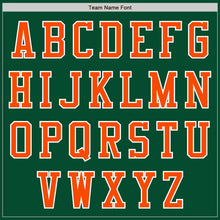 Load image into Gallery viewer, Custom Kelly Green Orange-White Bomber Varsity Letterman Zipper Jacket