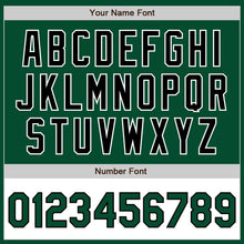 Load image into Gallery viewer, Custom Kelly Green Black-White Bomber Varsity Letterman Two Tone Zipper Jacket