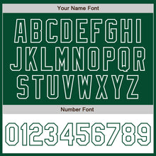 Load image into Gallery viewer, Custom Kelly Green White Bomber Varsity Letterman Two Tone Zipper Jacket