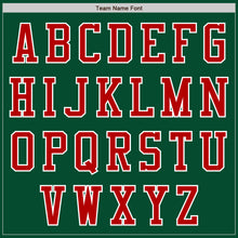 Load image into Gallery viewer, Custom Kelly Green Red-White Bomber Varsity Letterman Two Tone Zipper Jacket