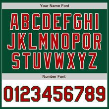 Load image into Gallery viewer, Custom Kelly Green Red-White Bomber Varsity Letterman Two Tone Zipper Jacket