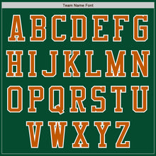 Load image into Gallery viewer, Custom Kelly Green Texas Orange-White Bomber Varsity Letterman Two Tone Zipper Jacket