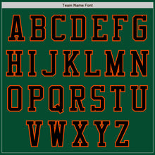Load image into Gallery viewer, Custom Kelly Green Black-Orange Bomber Varsity Letterman Two Tone Zipper Jacket