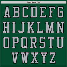 Load image into Gallery viewer, Custom Kelly Green Gray-Black Bomber Varsity Letterman Two Tone Zipper Jacket