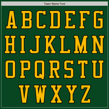 Load image into Gallery viewer, Custom Green Gold-Black Bomber Varsity Letterman Zipper Jacket