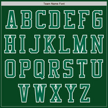 Load image into Gallery viewer, Custom Green Kelly Green-White Bomber Varsity Letterman Zipper Jacket