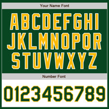 Load image into Gallery viewer, Custom Green Gold-White Bomber Varsity Letterman Two Tone Zipper Jacket