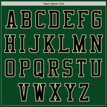 Load image into Gallery viewer, Custom Green Black-Cream Bomber Varsity Letterman Two Tone Zipper Jacket