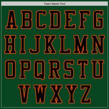 Load image into Gallery viewer, Custom Green Black-Orange Bomber Varsity Letterman Two Tone Zipper Jacket