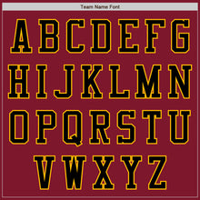 Load image into Gallery viewer, Custom Crimson Gold-Black Bomber Varsity Letterman Zipper Jacket