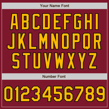 Load image into Gallery viewer, Custom Crimson Gold-Black Bomber Varsity Letterman Zipper Jacket