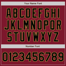 Load image into Gallery viewer, Custom Crimson Black-Old Gold Bomber Varsity Letterman Zipper Jacket