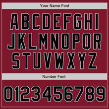 Load image into Gallery viewer, Custom Crimson Black-Gray Bomber Varsity Letterman Zipper Jacket