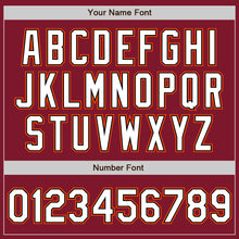 Load image into Gallery viewer, Custom Crimson Black-Orange Bomber Varsity Letterman Zipper Jacket