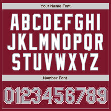 Load image into Gallery viewer, Custom Crimson Gray-White Bomber Varsity Letterman Zipper Jacket