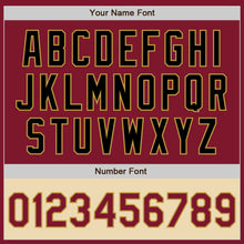 Load image into Gallery viewer, Custom Crimson Black Old Gold-Cream Bomber Varsity Letterman Two Tone Zipper Jacket