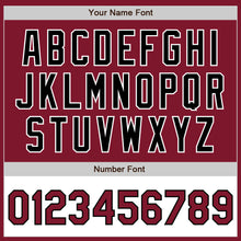 Load image into Gallery viewer, Custom Crimson Black-White Bomber Varsity Letterman Two Tone Zipper Jacket