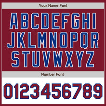 Load image into Gallery viewer, Custom Crimson Royal-White Bomber Varsity Letterman Two Tone Zipper Jacket