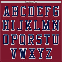 Load image into Gallery viewer, Custom Crimson Navy-White Bomber Varsity Letterman Two Tone Zipper Jacket