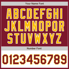 Load image into Gallery viewer, Custom Crimson Gold-White Bomber Varsity Letterman Two Tone Zipper Jacket