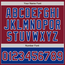 Load image into Gallery viewer, Custom Crimson Royal-White Bomber Varsity Letterman Two Tone Zipper Jacket