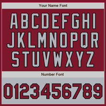 Load image into Gallery viewer, Custom Crimson Gray-Black Bomber Varsity Letterman Two Tone Zipper Jacket