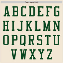 Load image into Gallery viewer, Custom Cream Green Bomber Varsity Letterman Two Tone Zipper Jacket