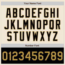 Load image into Gallery viewer, Custom Cream Old Gold-Black Bomber Varsity Letterman Two Tone Zipper Jacket