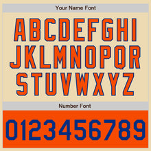 Load image into Gallery viewer, Custom Cream Royal Orange-White Bomber Varsity Letterman Two Tone Zipper Jacket