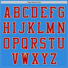 Load image into Gallery viewer, Custom Powder Blue Red-Cream Bomber Varsity Letterman Zipper Jacket