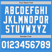 Load image into Gallery viewer, Custom Powder Blue White-Gray Bomber Varsity Letterman Zipper Jacket