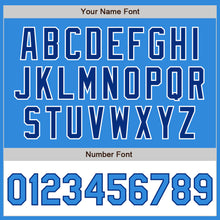 Load image into Gallery viewer, Custom Powder Blue Royal-White Bomber Varsity Letterman Two Tone Zipper Jacket