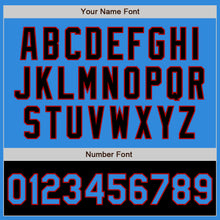 Load image into Gallery viewer, Custom Powder Blue Red-Black Bomber Varsity Letterman Two Tone Zipper Jacket