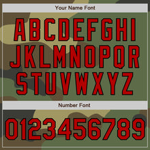 Load image into Gallery viewer, Custom Camo Red-Black Bomber Varsity Letterman Salute To Service Zipper Jacket