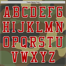 Load image into Gallery viewer, Custom Camo Red-White Bomber Varsity Letterman Salute To Service Zipper Jacket