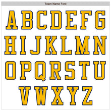 Load image into Gallery viewer, Custom White Gold-Navy Bomber Varsity Letterman Zipper Jacket