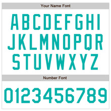 Load image into Gallery viewer, Custom White Aqua Bomber Varsity Letterman Zipper Jacket