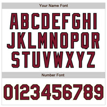 Load image into Gallery viewer, Custom White Crimson Black-City Cream Bomber Varsity Letterman Zipper Jacket