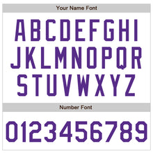 Load image into Gallery viewer, Custom White Purple Bomber Varsity Letterman Zipper Jacket