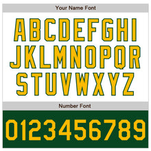 Load image into Gallery viewer, Custom White Gold-Green Bomber Varsity Letterman Two Tone Zipper Jacket