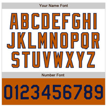 Load image into Gallery viewer, Custom White Navy-Texas Orange Bomber Varsity Letterman Two Tone Zipper Jacket