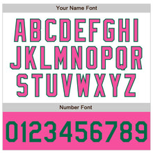 Load image into Gallery viewer, Custom White Kelly Green-Pink Bomber Varsity Letterman Two Tone Zipper Jacket