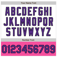 Load image into Gallery viewer, Custom White Purple Black-Pink Bomber Varsity Letterman Two Tone Zipper Jacket