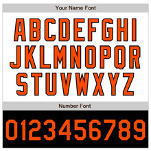 Load image into Gallery viewer, Custom White Orange-Black Bomber Varsity Letterman Two Tone Zipper Jacket