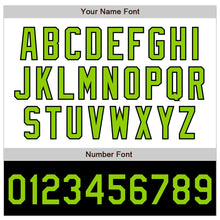 Load image into Gallery viewer, Custom White Neon Green-Black Bomber Varsity Letterman Two Tone Zipper Jacket