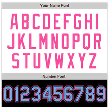 Load image into Gallery viewer, Custom White Light Blue Black-Pink Bomber Varsity Letterman Two Tone Zipper Jacket