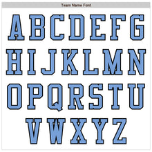 Load image into Gallery viewer, Custom White Light Blue-Black Bomber Varsity Letterman Two Tone Zipper Jacket