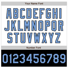 Load image into Gallery viewer, Custom White Light Blue-Black Bomber Varsity Letterman Two Tone Zipper Jacket