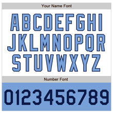 Load image into Gallery viewer, Custom White Navy-Light Blue Bomber Varsity Letterman Two Tone Zipper Jacket